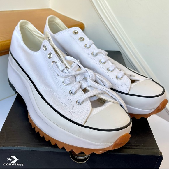 NWT Converse Run Star Hike Platform OX white low top Chuck Taylor sneaker shoes - Picture 5 of 10